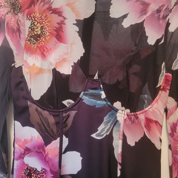 Marciano Floral Silk Dress - Picture 4 of 9